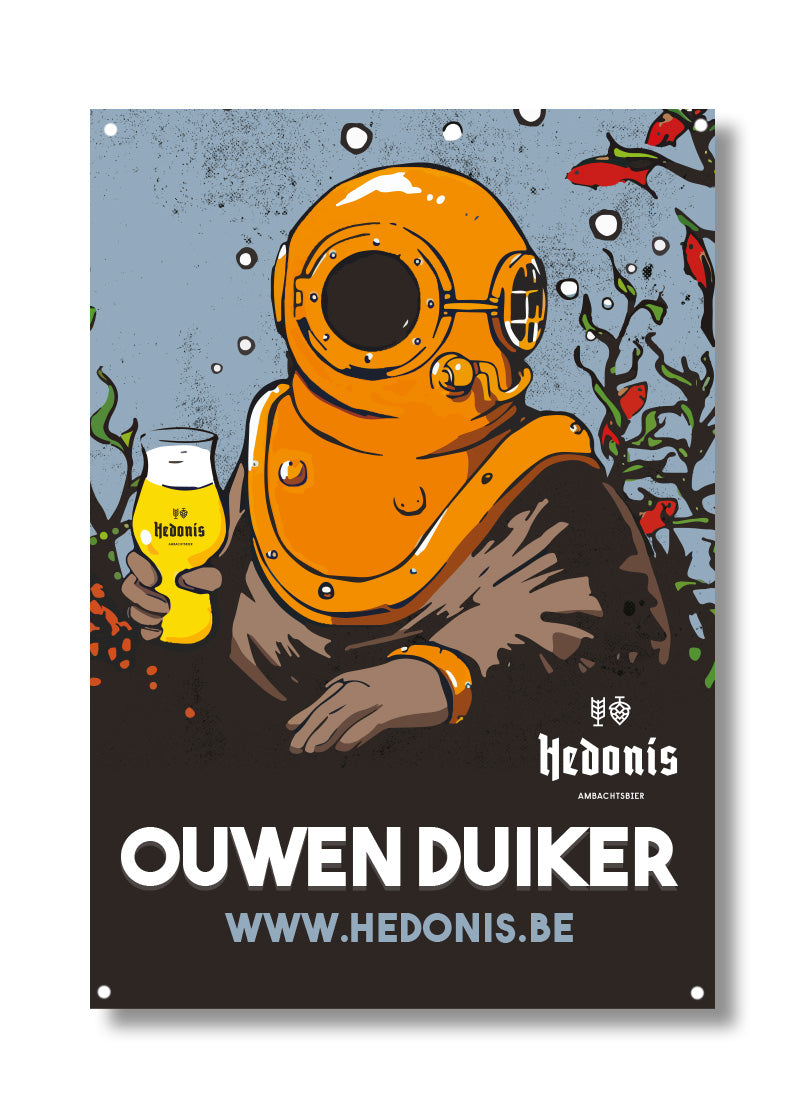 Tin plate Ouwen Duiker 30x40cm